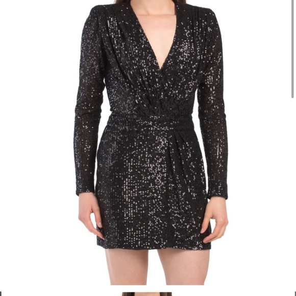 Ramy Brook Becky dress sequin black perfect - Picture 4 of 11